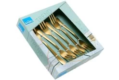 Amefa Austin 1410 Seis Tenedores De Pastelería, Oro Mate -Cuchillo De Cocina AM1410AUTR06AN6 04 amefa