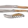 Laguiole En Aubrac Set De Cuchillos Para Vino Y Queso 3-unidades De Madera De Olivo, SFV99OLIH