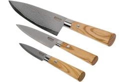 Böker Damast Olive Juego De Cuchillos De 3 Piezas, 130440SET -Cuchillo De Cocina BO130440SET 03 boker bo130440set 03