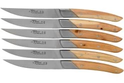 Claude Dozorme Le Thiers Art Deco Juego De Cuchillos Para Carne 6-piezas, Enebro