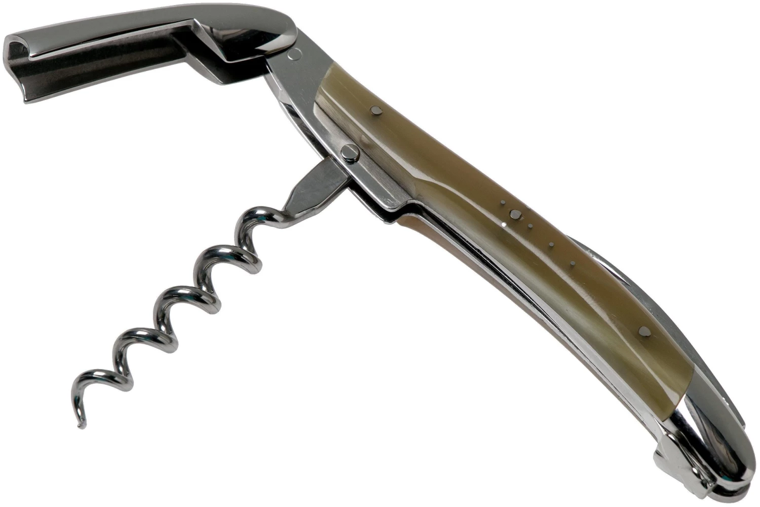 Forge Laguiole SOM1B Sacacorchos De Camarero Pulido, Punta De Cuerno 4 Forge Laguiole SOM1B Sacacorchos De Camarero Pulido, Punta De Cuerno - Imagen 2