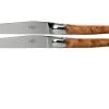 Forge De Laguiole, LAT22MINTHBRI, Juego De Cuchillos Para Carne De 2 Piezas Pulidos, Thuya-wood