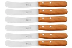 Robert Herder Buckels 9554200202 Acero Inoxidable, Madera De Cerezo, Juego De Cuchillos De Desayuno De 6 Piezas