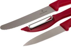 Victorinox SwissClassic Cuchillo De Verduras Rojo, Set De 3, 6.7111.31 -Cuchillo De Cocina VT6 7111 31 03 victorinox vt6 7111 31 03