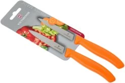 Victorinox SwissClassic Dentado/liso Cuchillo De Verduras Naranja 10 Cm, Set De 2 VT6-7796-L9B -Cuchillo De Cocina VT6 7796 L9B 06 victorinox swissclassic