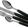 Victorinox Swiss Modern 6.9093.12W.24, Set De Cubiertos De 24 Piezas Con Cuchillo Para Carne, Negro