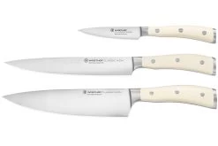 Wüsthof Classic Ikon Blanco Juego De Cuchillo 3-uds -Cuchillo De Cocina WU1120460301 01 wusthof stockfoto