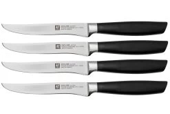 Zwilling All Star 1022589, Juego De 4 Cuchillos Para Carne, Negro