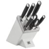 Zwilling All Star 1022776, Juego De 7 Cuchillos Con Bloque, Blanco/plateado